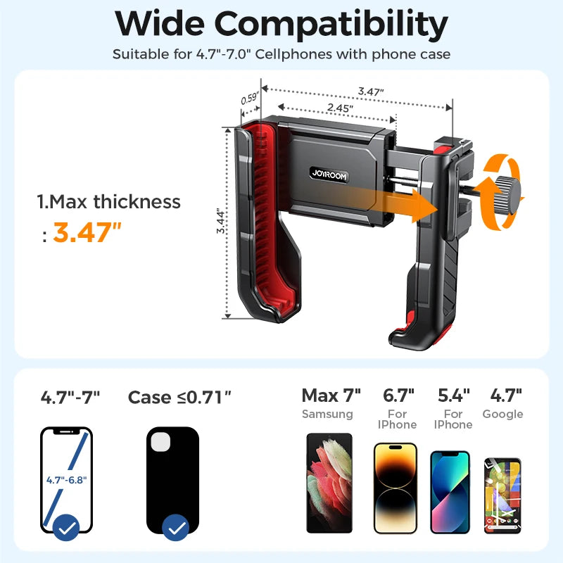 Bicycle Phone Holder JR-ZS266 – Secure Triple Protection Handlebar Mount