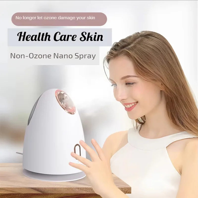 MIKO NICE Hot & Cold Ozone Facial Steamer – Portable Nano Ionic Face Sauna Moisturiser