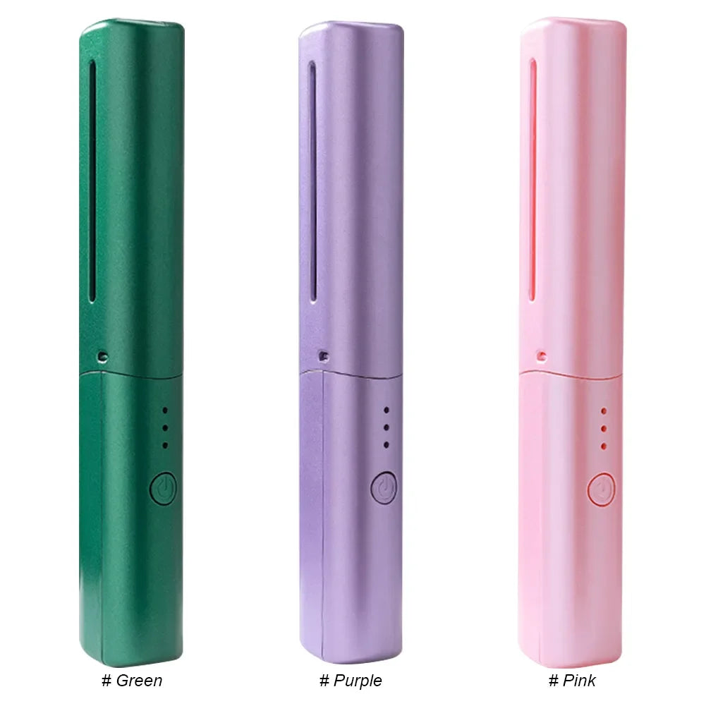 2-in-1 Mini Cordless Hair Straightener Comb – USB Rechargeable Portable Styling Tool