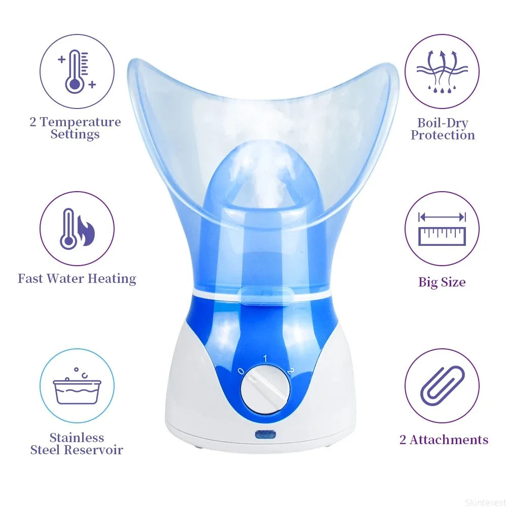 KEMOKO Electric Face Steamer – Moisturising Facial Sauna with Pore Cleansing