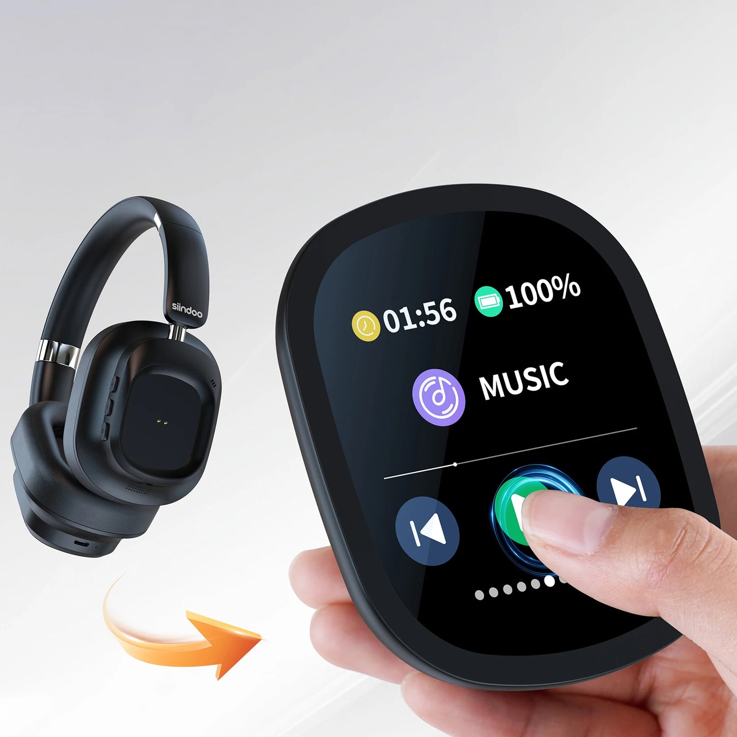 JH-ANC930PLUS Hybrid ANC Bluetooth Headphones – Touch Screen, 70H Playtime