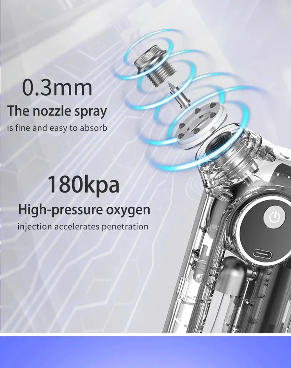Vilnason ZYP-002 Hot & Cold Facial Steamer – Blue Light Nano Mist Oxygen Injector