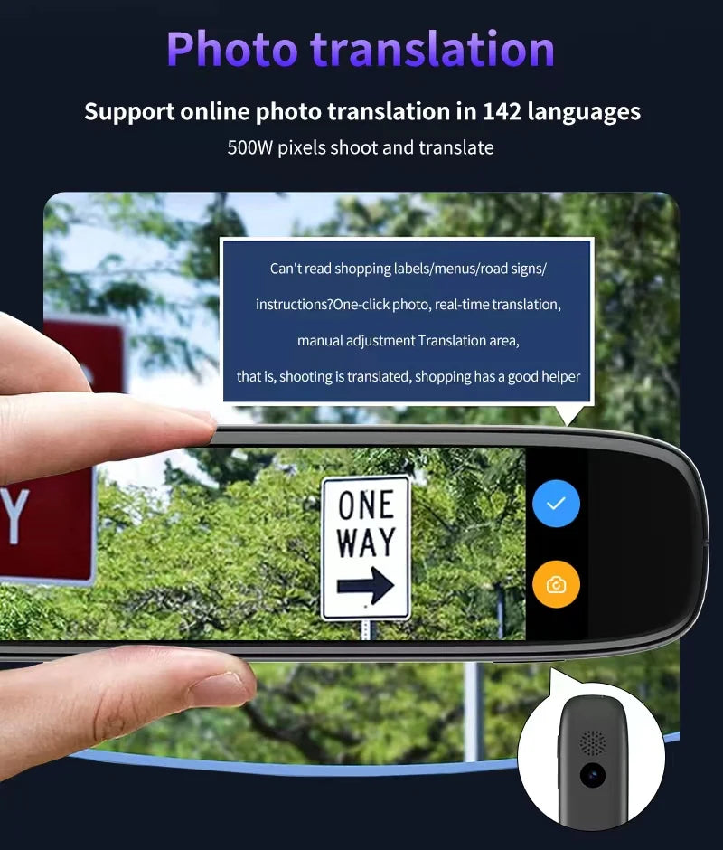 S65 Pro Portable Voice Translation Device | Real-Time Multilingual Translator