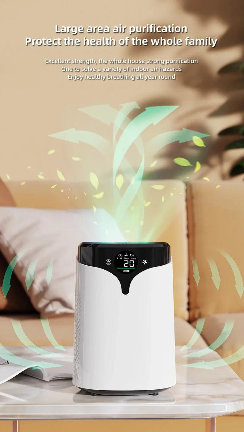Mini Air Purifier for Bedroom & Office – K10 Ionizer, Formaldehyde Removal, Low Noise