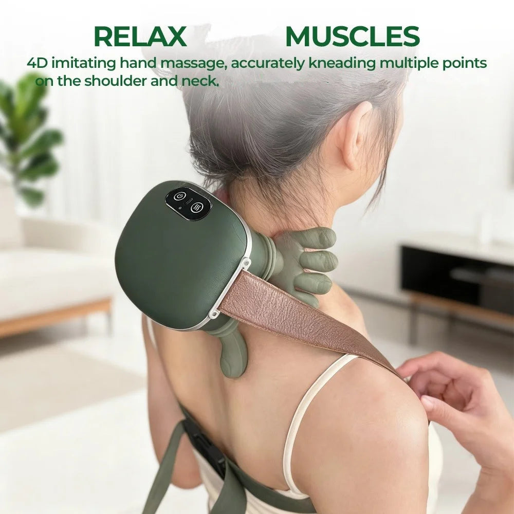 Foreverlily Neck & Shoulder Massager – 4D Hand-Kneading Trapezius Relaxation