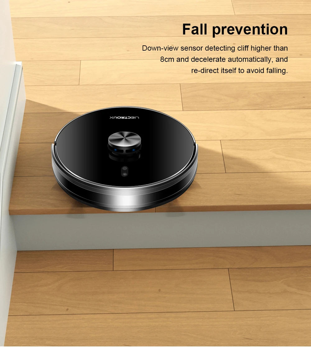 Liectroux X6 Smart Robot Vacuum Cleaner – Laser LiDAR, Y-Shape Mopping, 6500Pa Suction