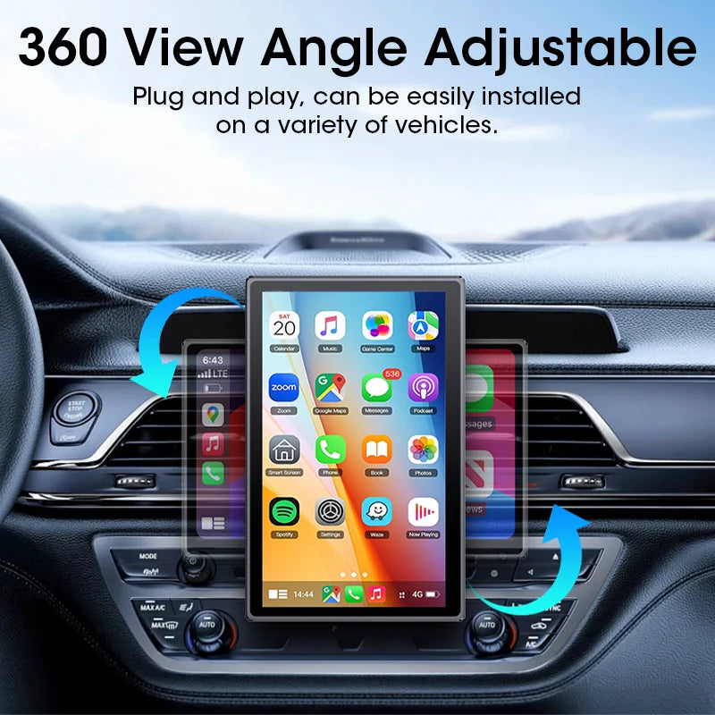Jansite Smart Car Monitor with Wireless CarPlay & Android Auto – 7–9 Inch
