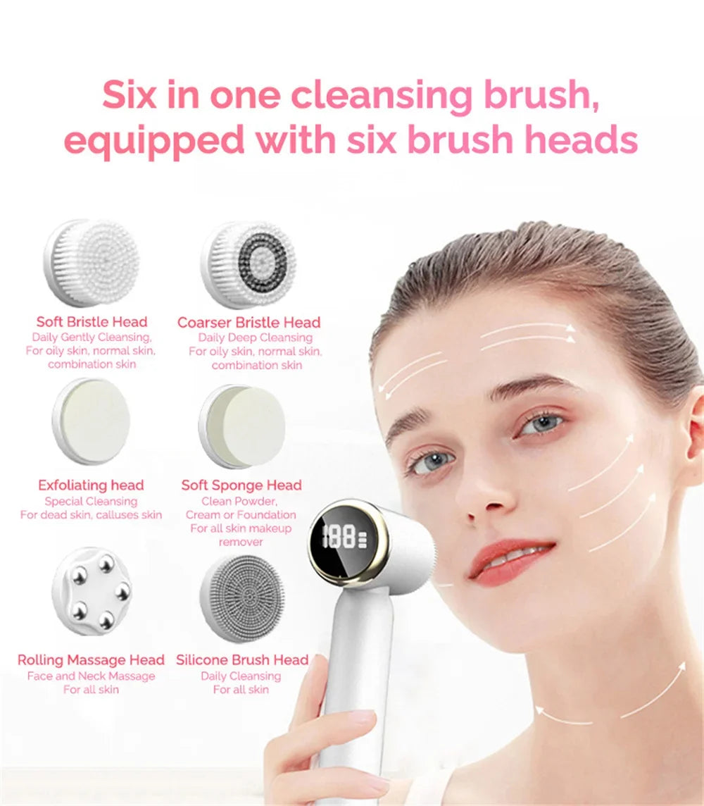 KEMOKO Rotating Facial Cleansing Machine – Ultrasonic Pore Cleaner Set
