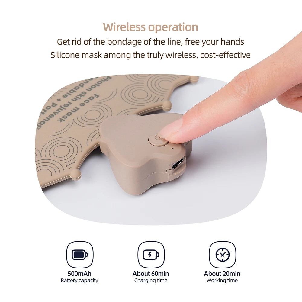 ForeverLily 7-Color Silicone LED Facial Mask – USB Rechargeable Skincare Beauty Device (No Box)