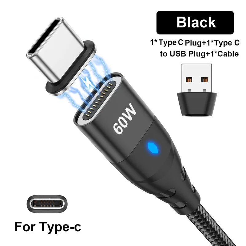 Nylon Braided 6-in-1 Charging Cable – QC3.0 Fast Charge & Data Sync (3A)