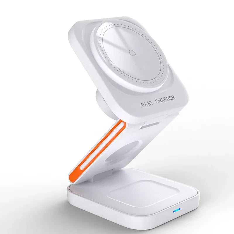 30W Magnetic Wireless Charger Stand – iPhone, Apple Watch & AirPods