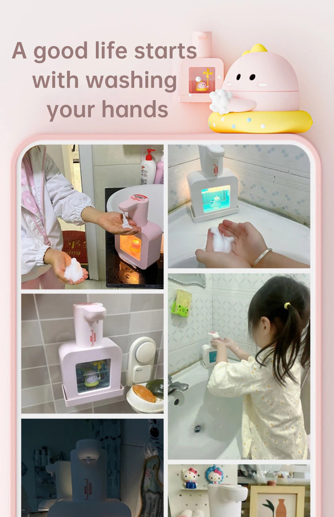 Cute Touchless Foam Soap Dispenser for Kids