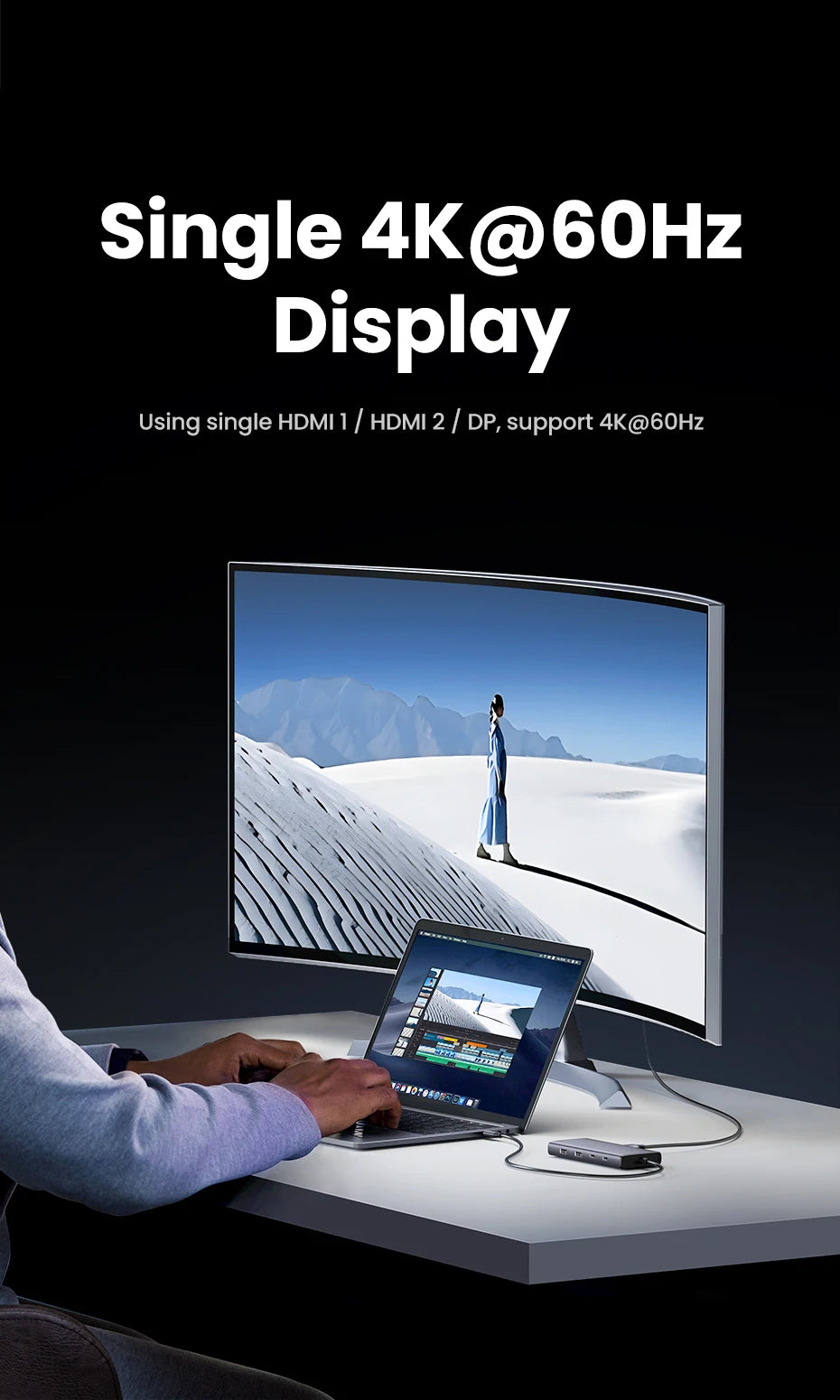 8-in-1 USB-C Docking Station – Triple 4K Display, 100W PD, 10Gbps Hub
