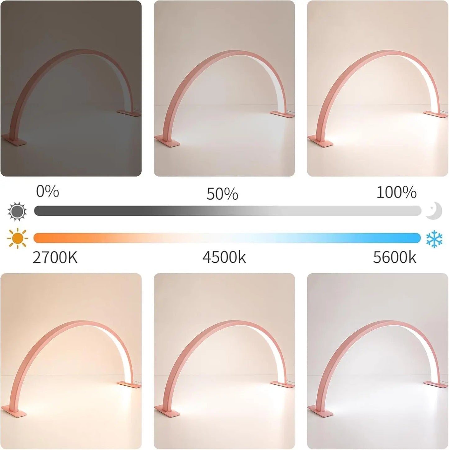 Half Moon LED Manicure Lamp 50W | Modern Nail Desk Light, Salon & Home