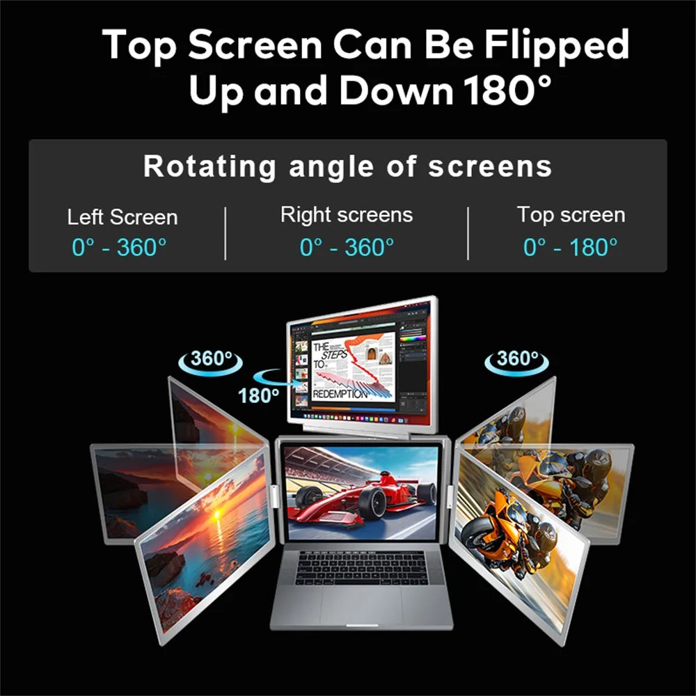 Rospider 16″ Portable Monitor – 1920×1200 IPS, 16:10, USB-C Swivel Display