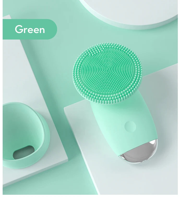 VIMYSHOW Electric Facial Cleanser – 5-Speed Silicone Face Scrubber