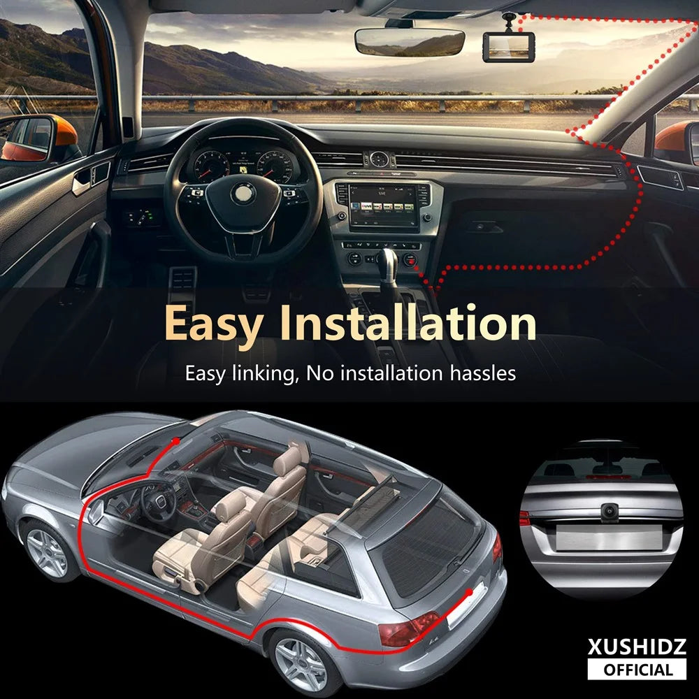 XUSHIDZ Q18 / Q18 PRO 1080P Dash Cam – Dual Camera Car DVR with Night Vision & Parking Monitor