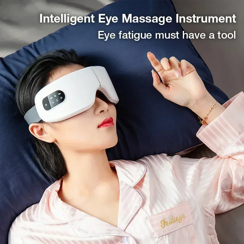 KEMOKO Heated Eye Care Massager – Airbag Vibration, Music & Timer