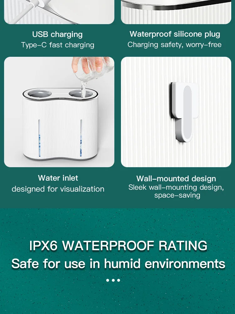 Double-Head Automatic Soap Dispenser – Touchless Foam & Liquid Smart Dispenser 800ml
