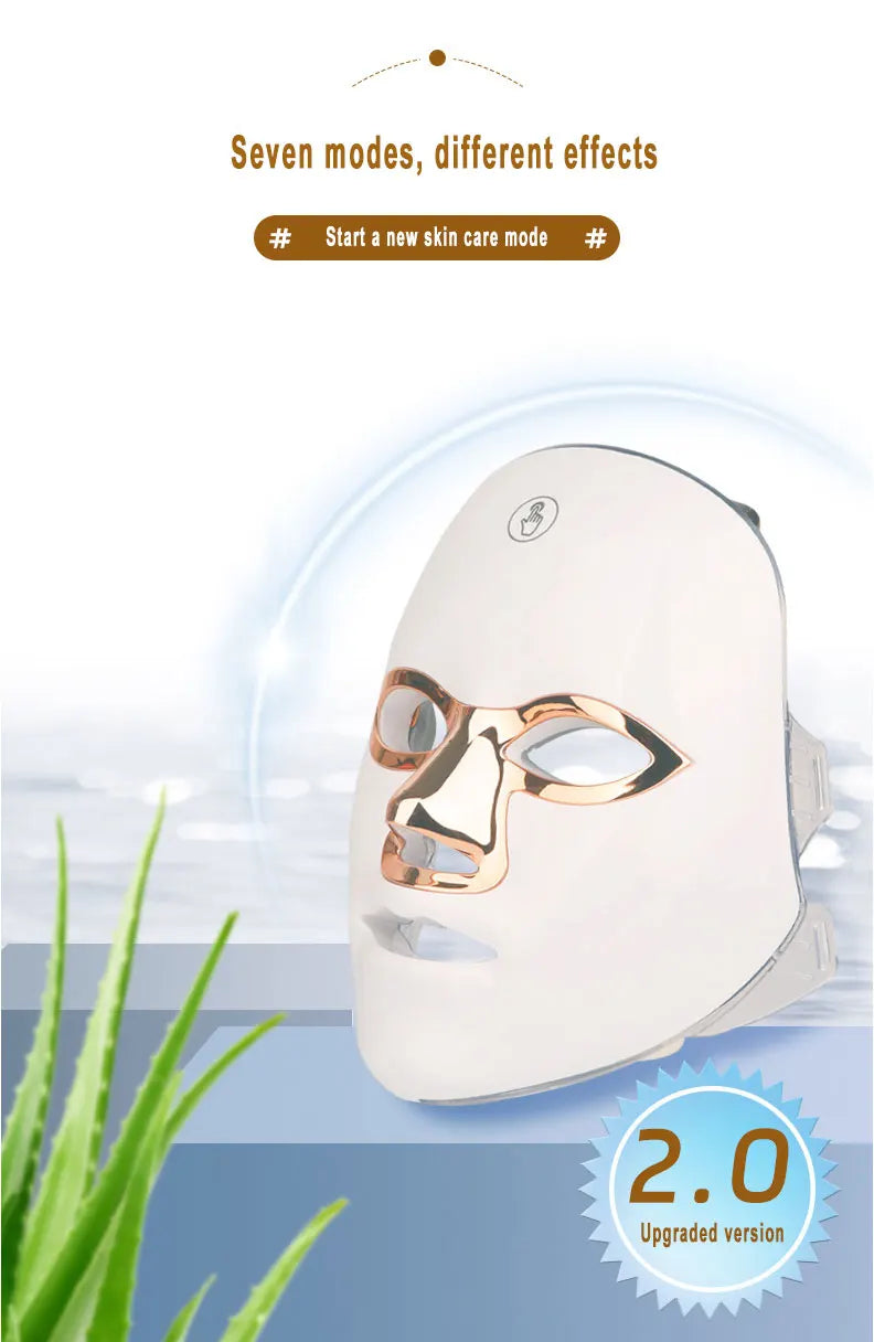 SOSCHI Home Use LED Beauty Mask – 7-Color Skin Rejuvenation & Brightening