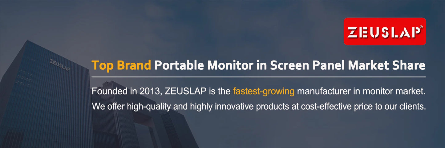 ZEUSLAP Z15WT 15.6″ Dual Touch Portable Monitor | Foldable Laptop Screen Extender | FHD IPS HDR10 | Thunderbolt USB-C