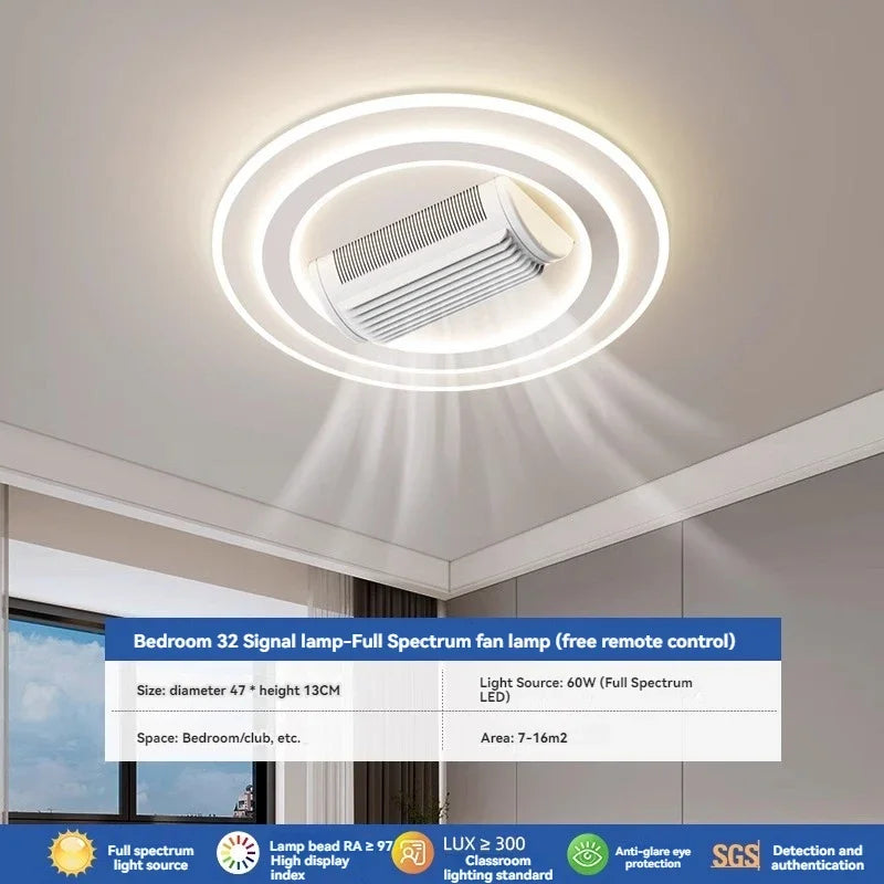 Artpad Modern LED Ceiling Fan with Light | Remote Control, Dimmable, Silent Motor
