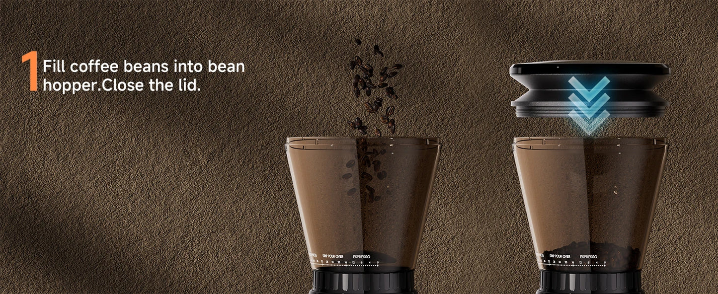 Biolomix Electric Burr Coffee Grinder – 48-Step Precision Espresso Grinder