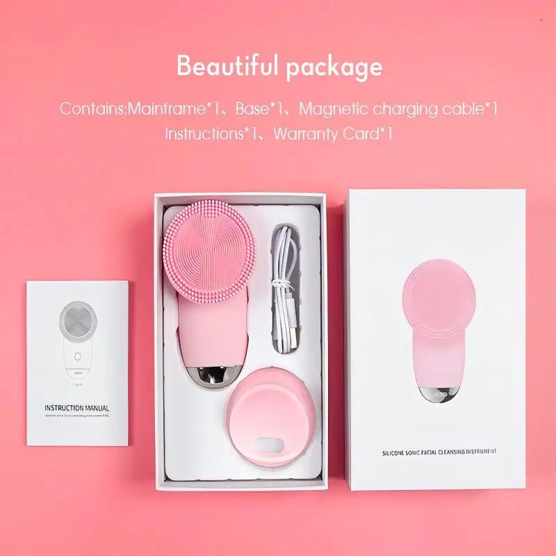 VIMYSHOW Electric Facial Cleanser – 5-Speed Silicone Face Scrubber