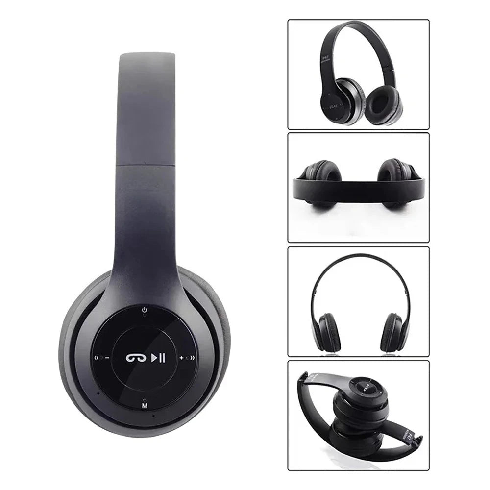 P47 Wireless Gaming Headphones – Over-Ear Bluetooth Headset with Mic & Noise Cancelling