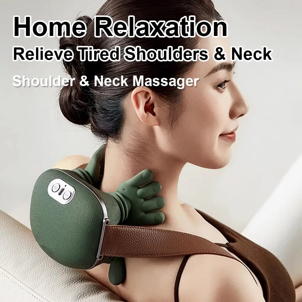 Electric Trapezius Massager with Heat – Wearable Neck, Back & Shoulder Relief