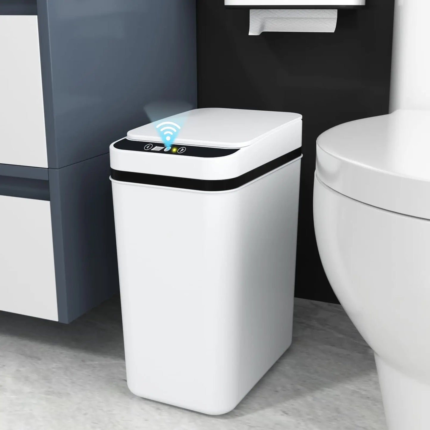 12L Smart-Style Sensor Trash Can – Space-Saving Automatic Waste Bin for Bathroom & Kitchen