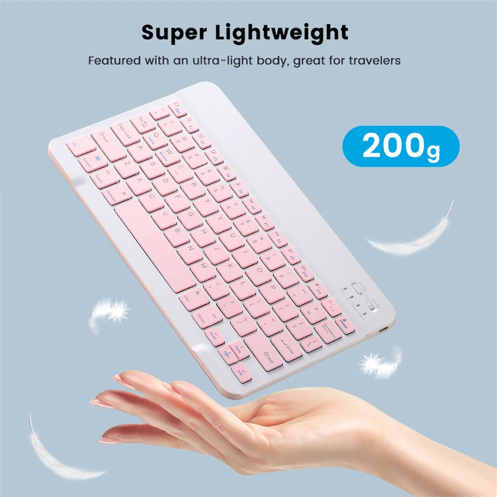 Bluetooth Keyboard with Wireless Mouse – Rechargeable, Home Office Ready
