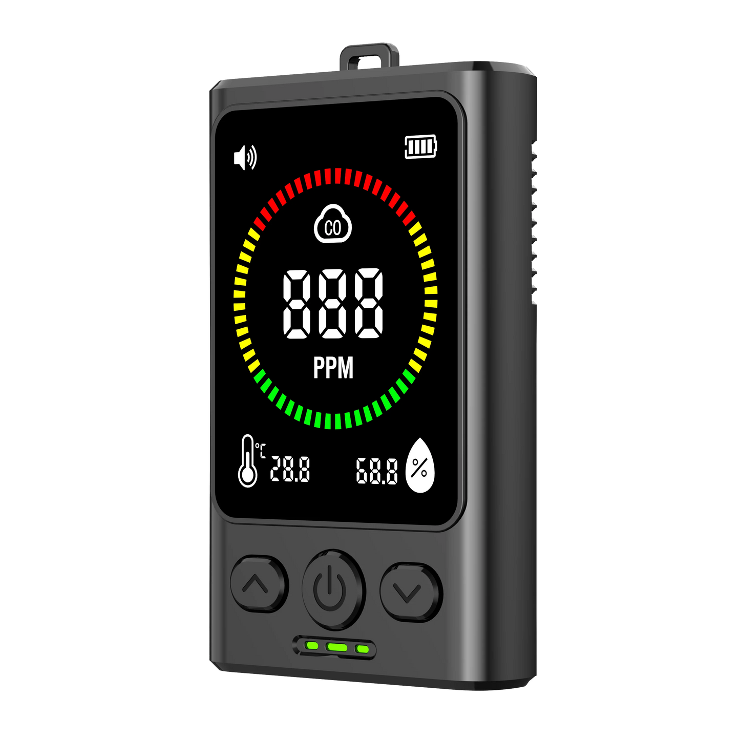 Portable Carbon Monoxide Detector with LCD Display, 85dB Alarm, Temp & Humidity Monitor, USB-C Rechargeable