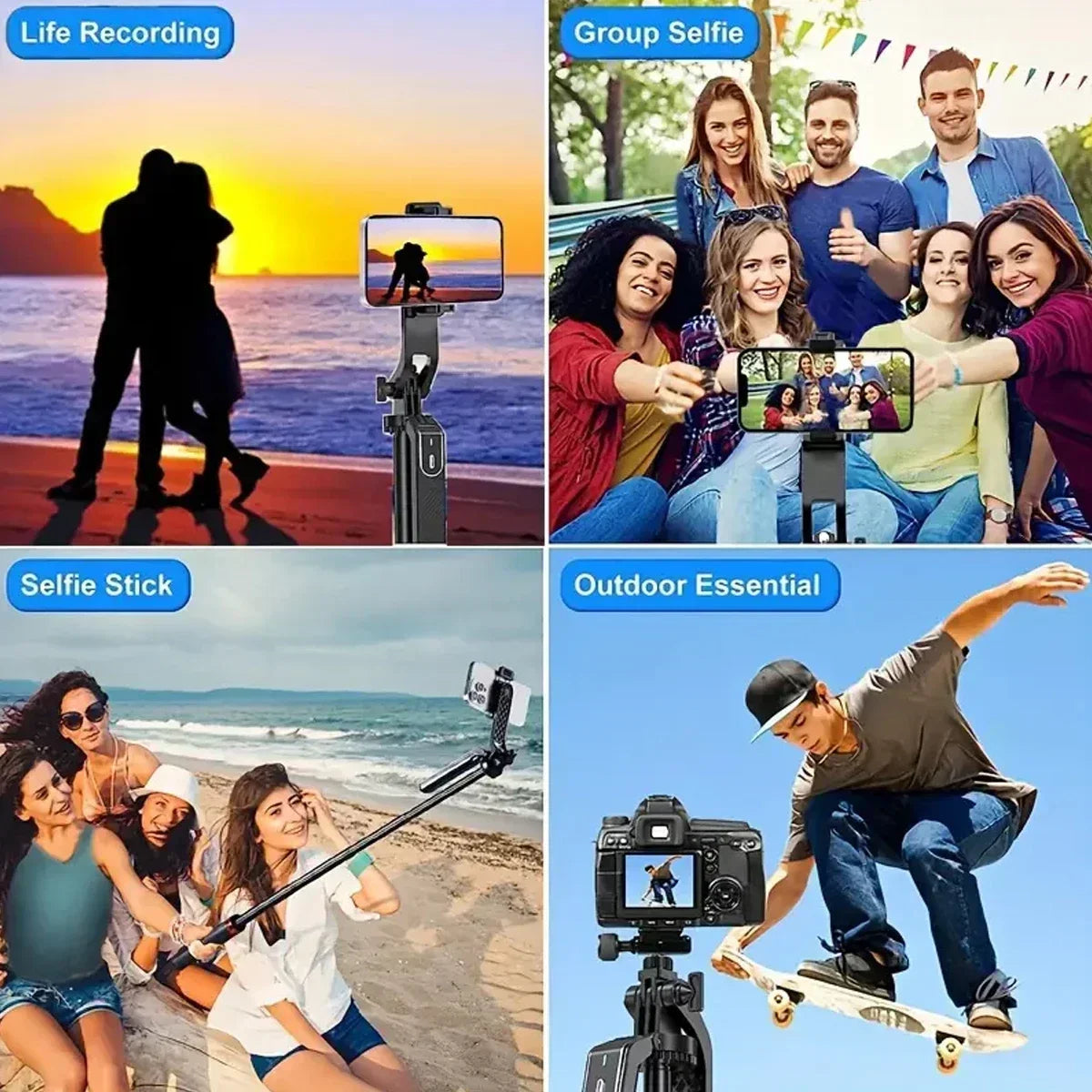 Professional Aluminum Tripod Stand for Video Cameras & Filmmaking