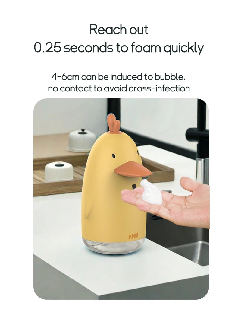 Touchless Automatic Foam Soap Dispenser 300ml – Infrared Sensor, USB-C Rechargeable, IPX7 Waterproof