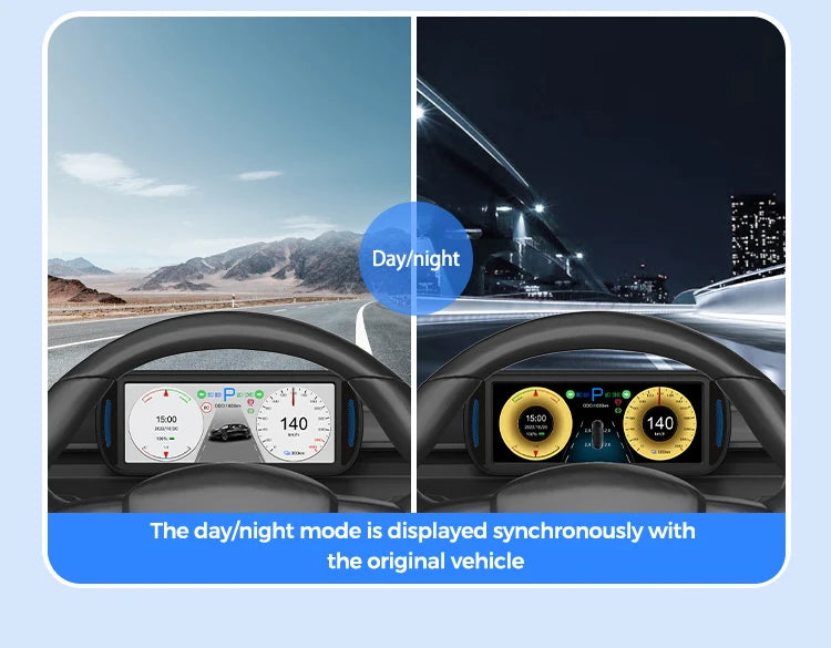 KWHUD 6.8″ Tesla Instrument Cluster HUD – HD IPS Dashboard Display for Model 3 & Model Y (2019–2022)