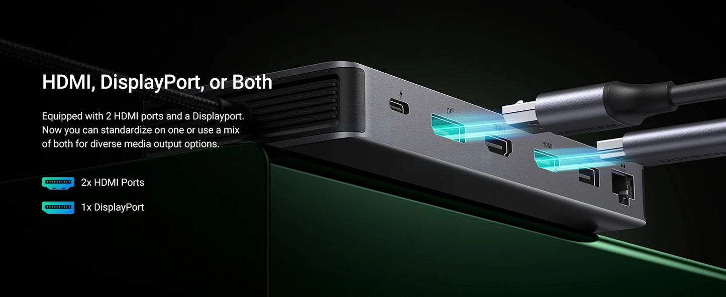 13-in-1 USB-C Docking Station – Triple 4K@60Hz Display, 100W PD, 10Gbps Hub