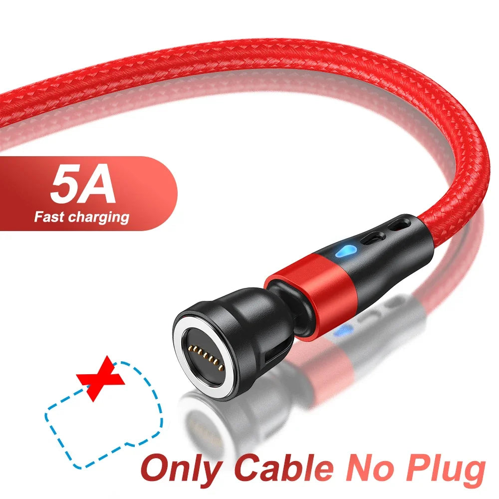 540° Magnetic USB-C Cable 5A – Rotating Fast Charge Cable (Charging Only)