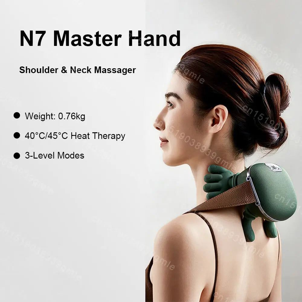 Electric Trapezius Massager with Heat – Wearable Neck, Back & Shoulder Relief