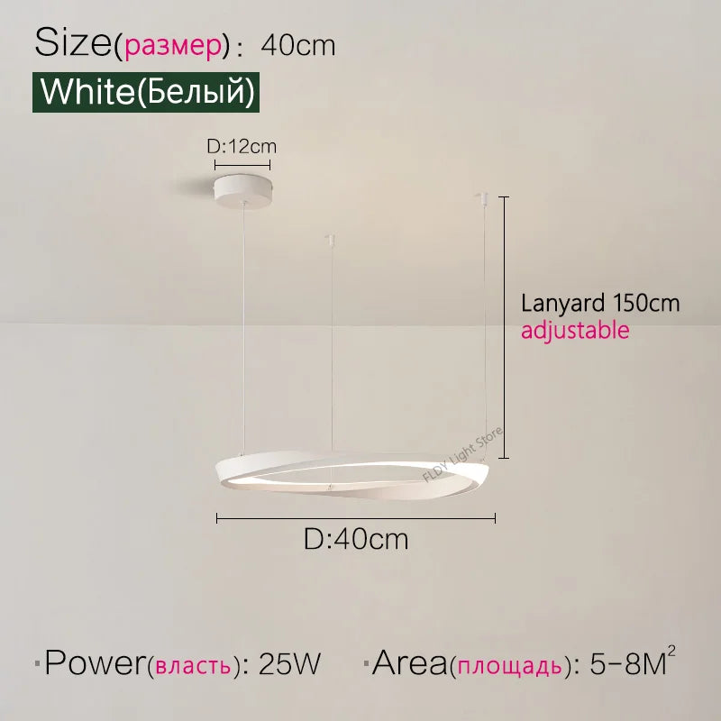 FLDY Modern LED Hanging Light | Round Pendant, Warm / Neutral / Cool White