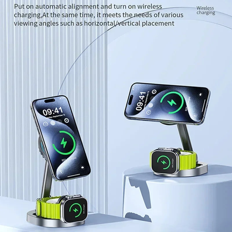 VIKEFON Magnetic Wireless Charger Stand + Phone Cooling Radiator (Apple Devices Only)