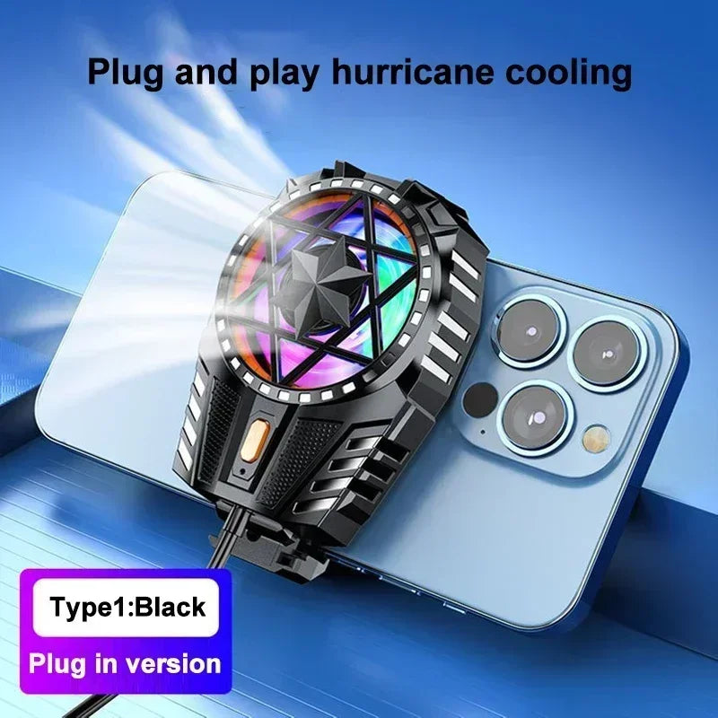 X112 Mobile Phone Game Cooler – Air-Cooled RGB Back Clip for iPhone & Android
