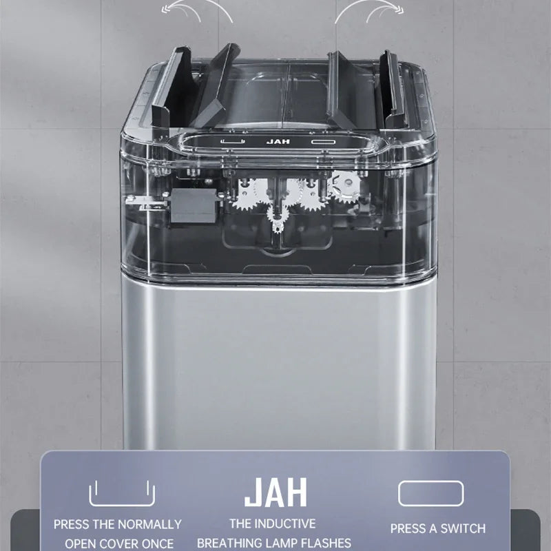 mart Stainless Steel Trash Can 20–60L – Touchless Sensor Kitchen Bin with Wheels