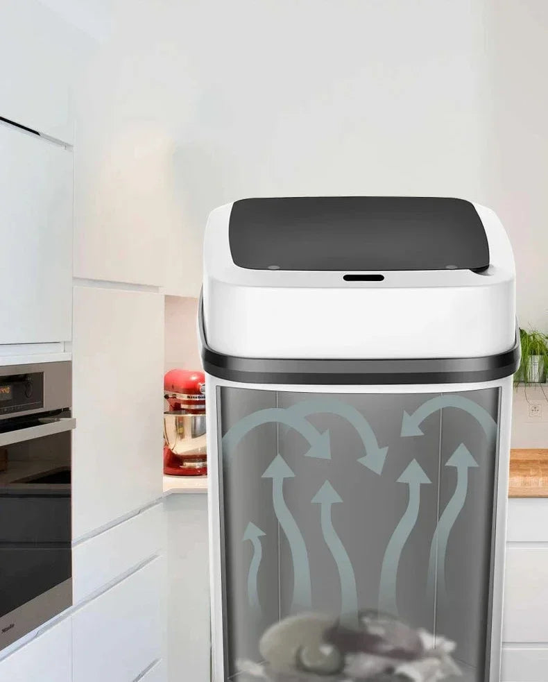 Automatic Trash Can 13L – Touchpad Sensor, Odor Isolation & Quiet Close