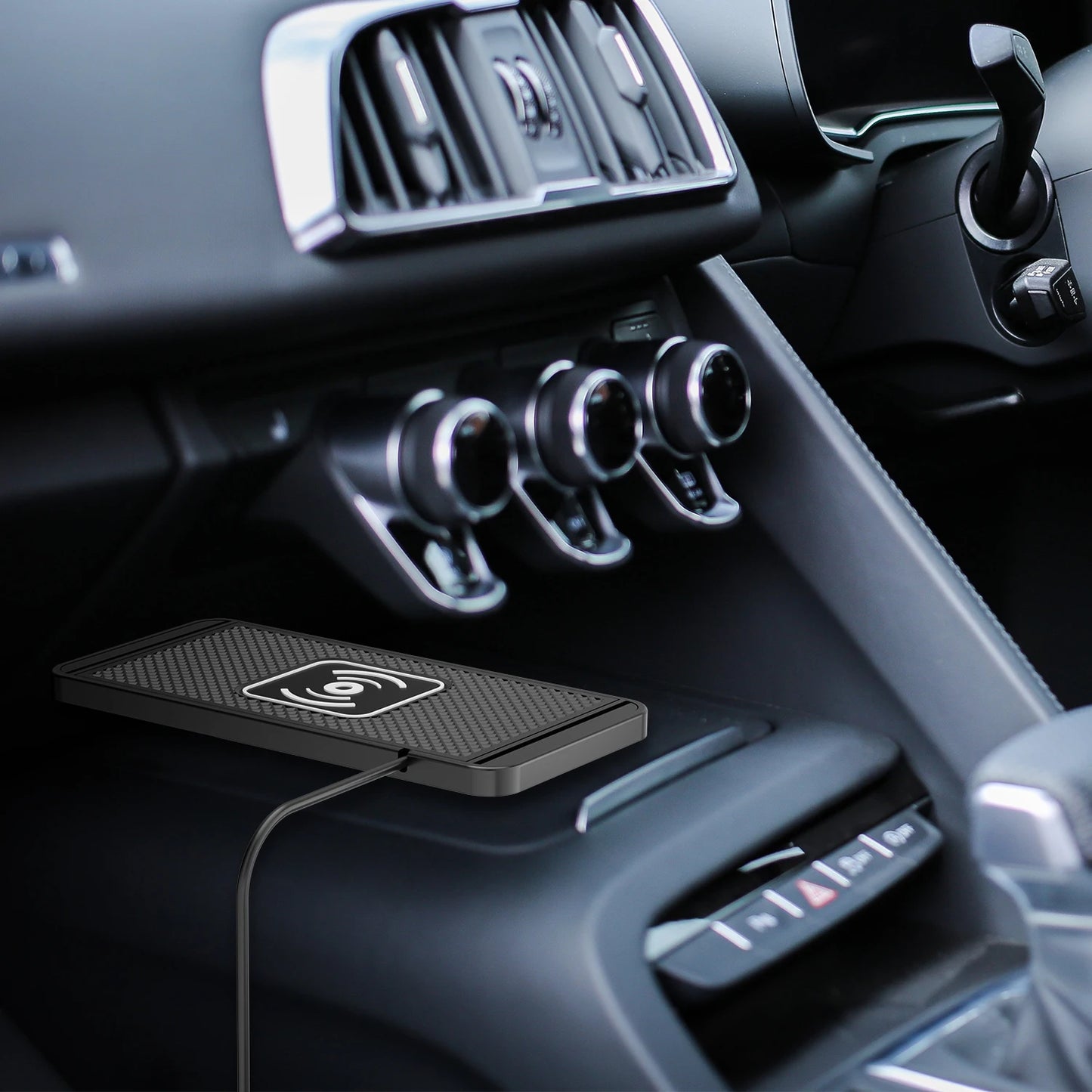 Universal 20W Car Wireless Charging Pad | Silicone Non-Slip Fast Charging Mat