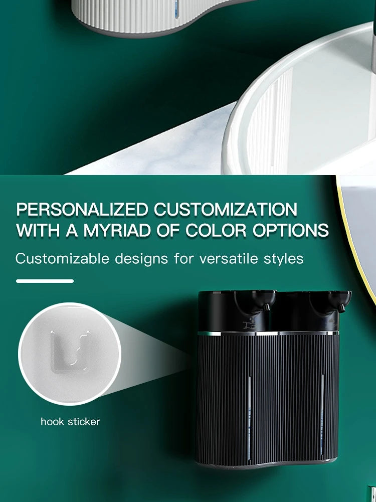 Double-Head Automatic Soap Dispenser – Touchless Foam & Liquid Smart Dispenser 800ml