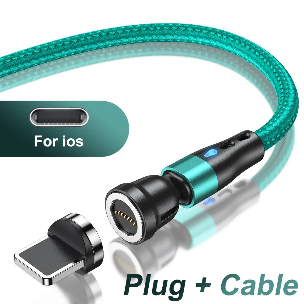 540° Magnetic USB-C Cable 5A – Rotating Fast Charge Cable (Charging Only)