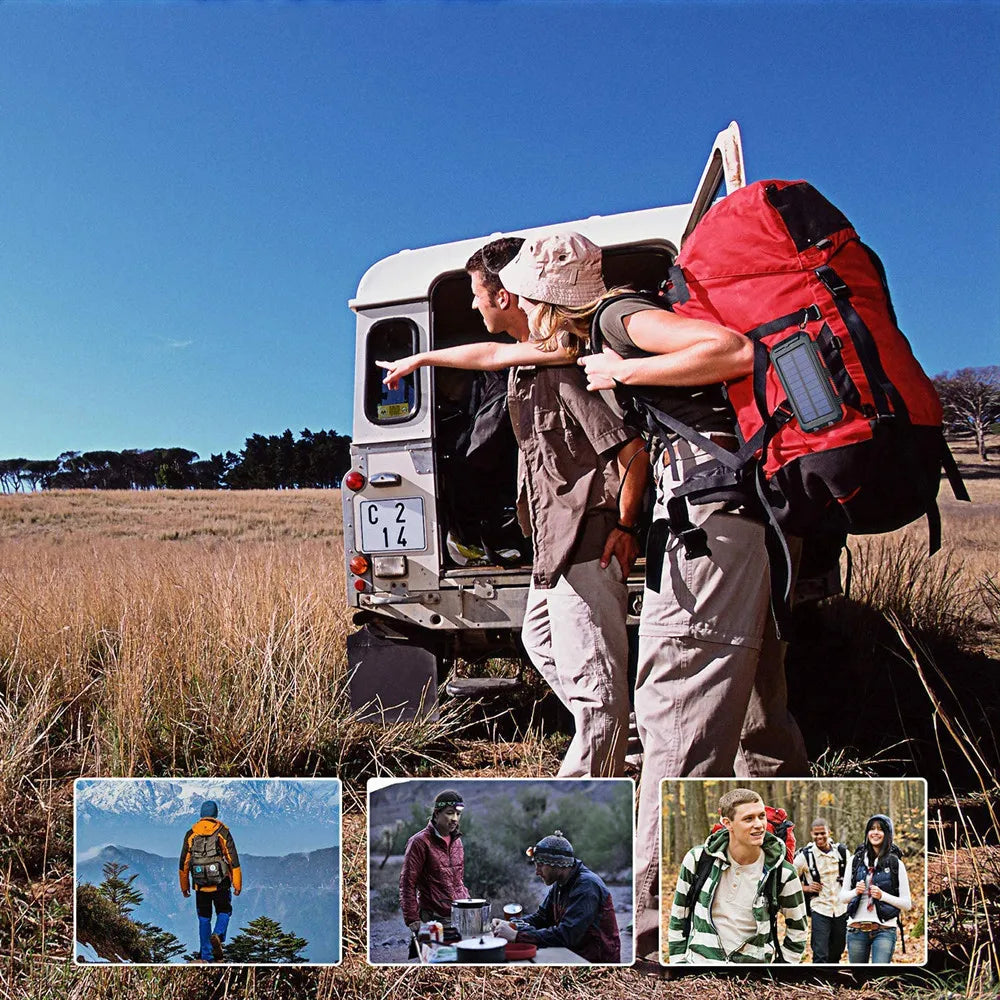 Solar Power Bank with LED Torch & Compass – Outdoor Emergency Charger (20W)