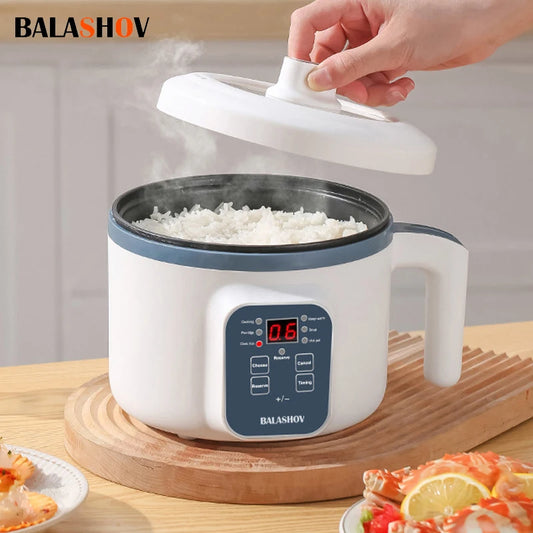 BALASHOV Compact Electric Rice Cooker 1.7L – Non-Stick Inner Pot, Steaming Basket Included