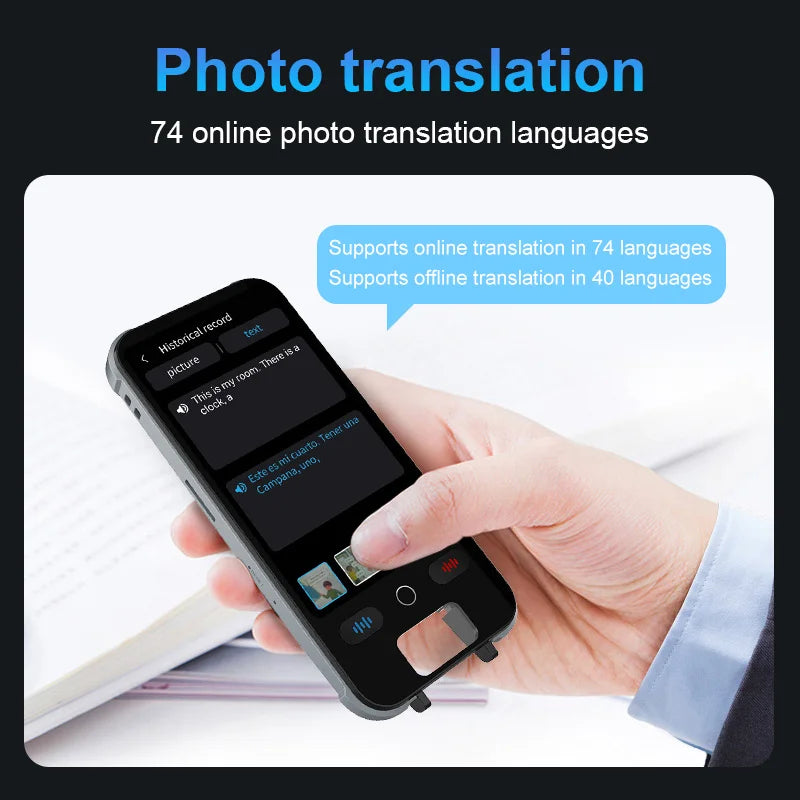 ESTG S25 Pro AI Voice Translator – Portable Real-Time Language Translation Device with Screen